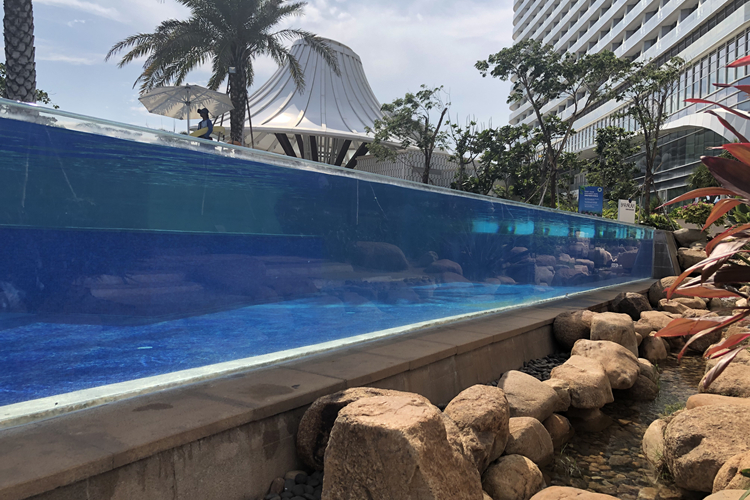 亞克力游泳池,透明空中無邊亞克力泳池生產廠家