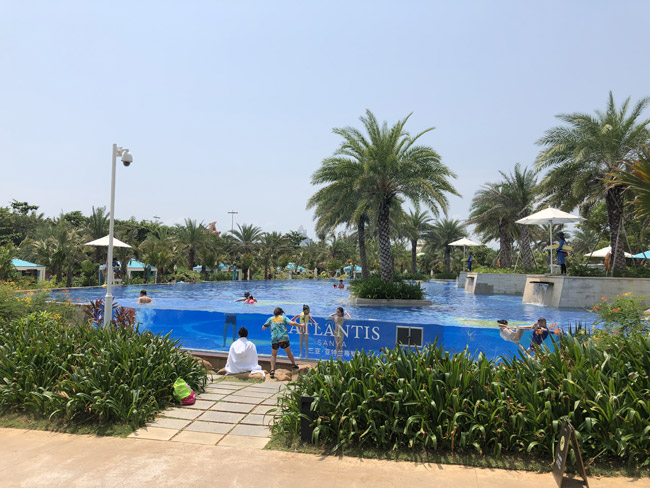 三亞海棠灣亞特蘭蒂斯酒店亞克力無邊界泳池五，瑞地格樂亞克力游泳池