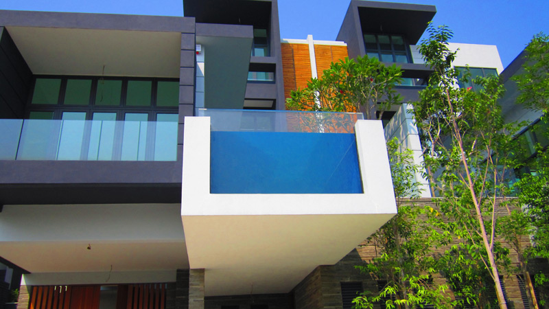 馬來(lái)西亞威薩那25別墅空中泳池二，瑞地格樂(lè)亞克力游泳池