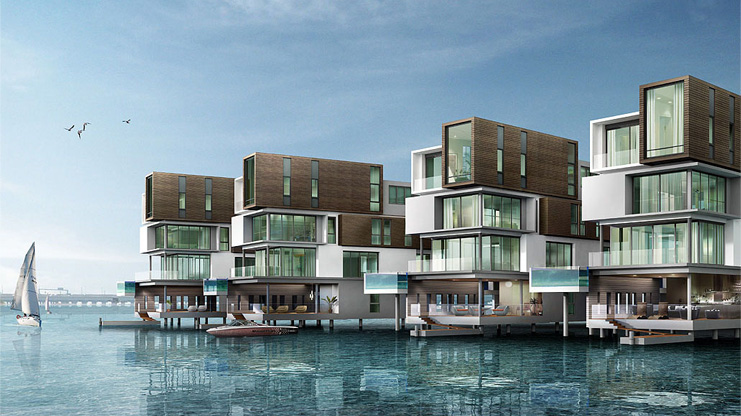 馬來西亞檳城之光無邊透明游泳池第四期二，瑞地格樂亞克力游泳池案例