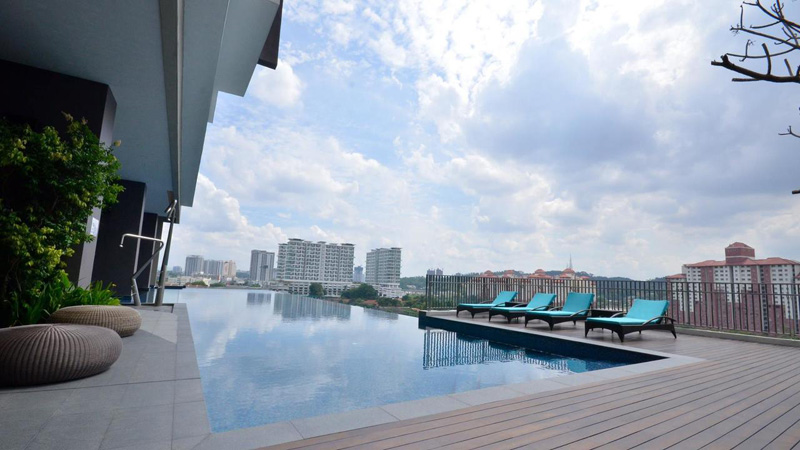 馬來西亞阿凡達公寓無邊泳池二，瑞地格樂亞克力游泳池